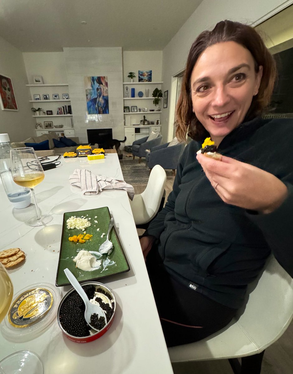 Caviar, that’s what’s for dinner! 
Why? Cuz it’s Wednesday, the first day back at work and there is no point in waiting for the rare wins in science!