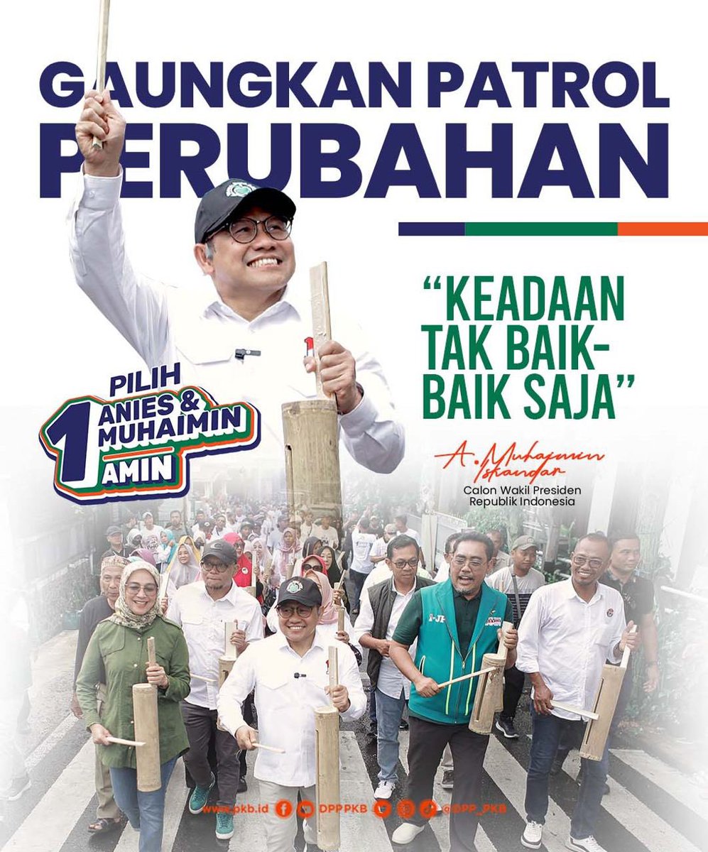 Keadaan sedang tak baik - baik saja! Ayo bunyikan kentonganmu jika ingin perubahan! 🇮🇩

#AMINAjaDulu
#AniesMuhaimim