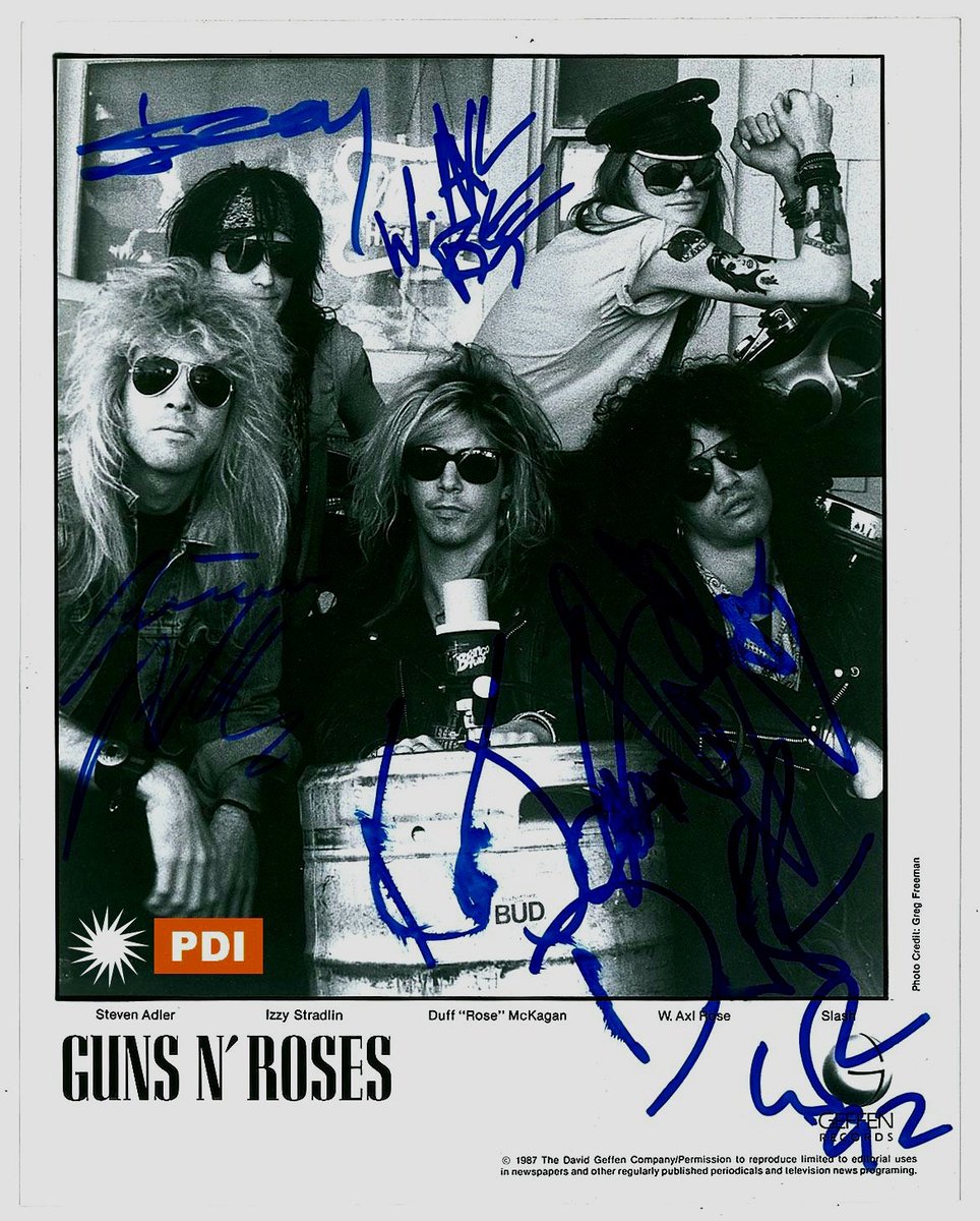 Guns N Roses Autographed Photograph Signed and inscribed 