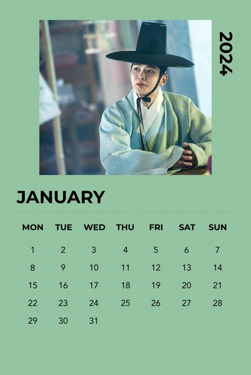 R0807___LOVE's tweet photo. 2024 January Calendar🎍
#婚礼大捷
#혼례대첩  #TheMatchmakers 
#ROWOON #ロウン #로운 https://t.co/P1UXpk7QBg