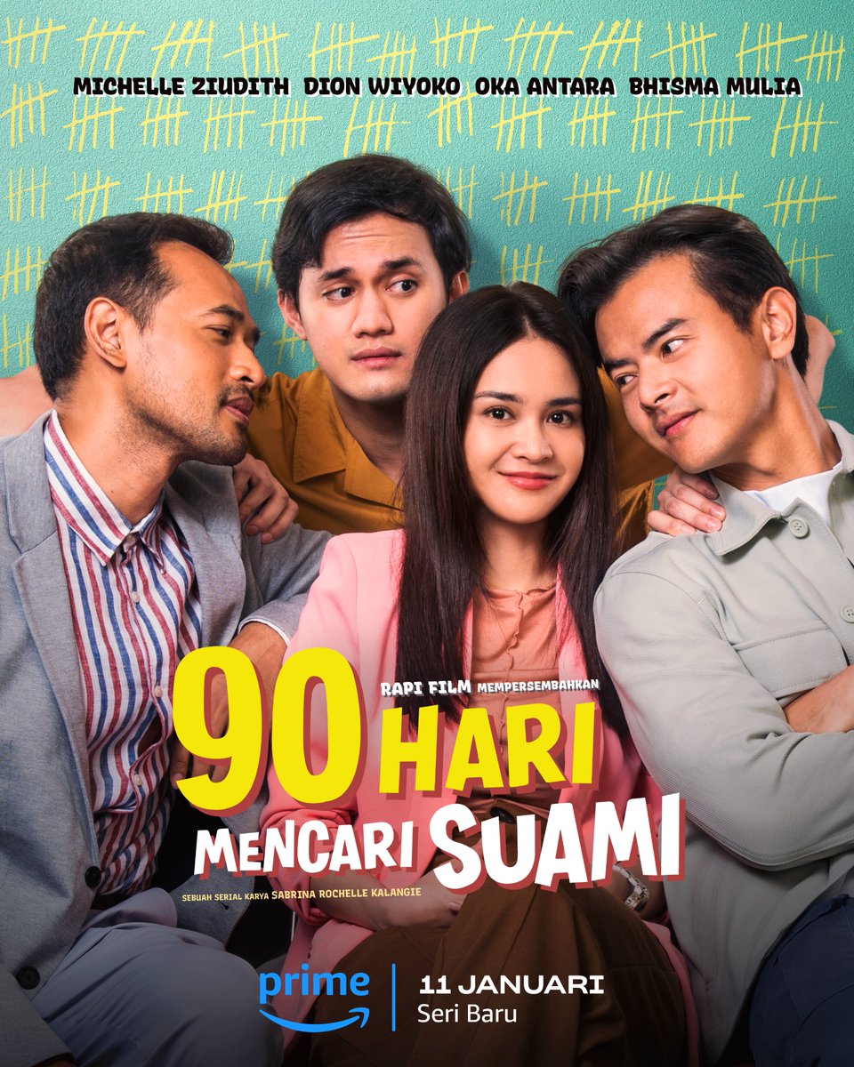 terancam diduluin adiknya sendiri yang mau menikah, Eli langsung terjun dalam misi mencari ✨tambatan hati✨ dalam waktu kurang dari 90 hari 😱 dibintangi Michelle Ziudith, Oka Antara, Dion Wiyoko, dan Bhisma Mulia, serial 90 Hari Mencari Suami tayang 11 JANUARI ⏳