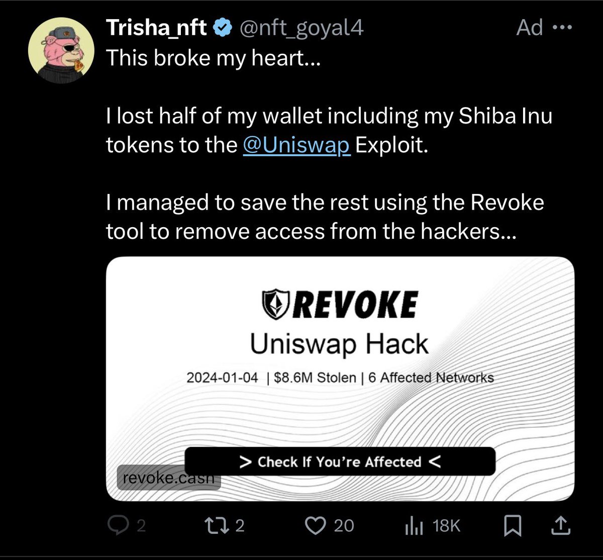 As we get more and more into the bull run be very cautious as scams will be everywhere trying to steal your coins. 

Shit like this is easy to spot, an ad, with comments disabled…but they won’t always be this obvious. 

Stay safe Fam 🫡