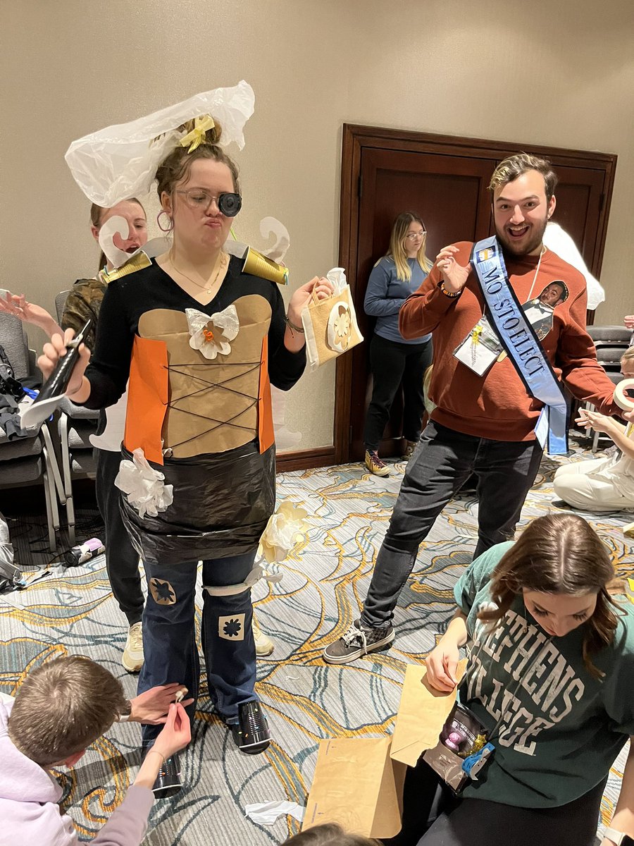 LHS__Thespians's tweet photo. Kicking off night one of Missouri Thespian Conference with some paper bag costumes! https://t.co/xTwbLQTS0m
