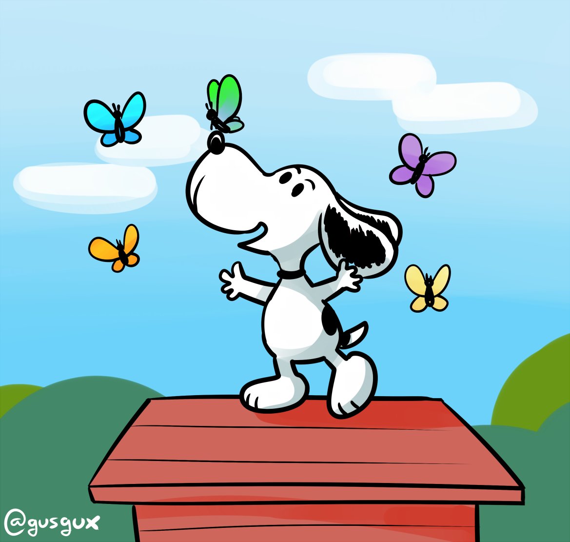 '@YanethRP Feliz Año, me podrías complacer con un Snoopy con Mariposas 🦋 muchas gracias' :) #HoraDeLosgarabujos