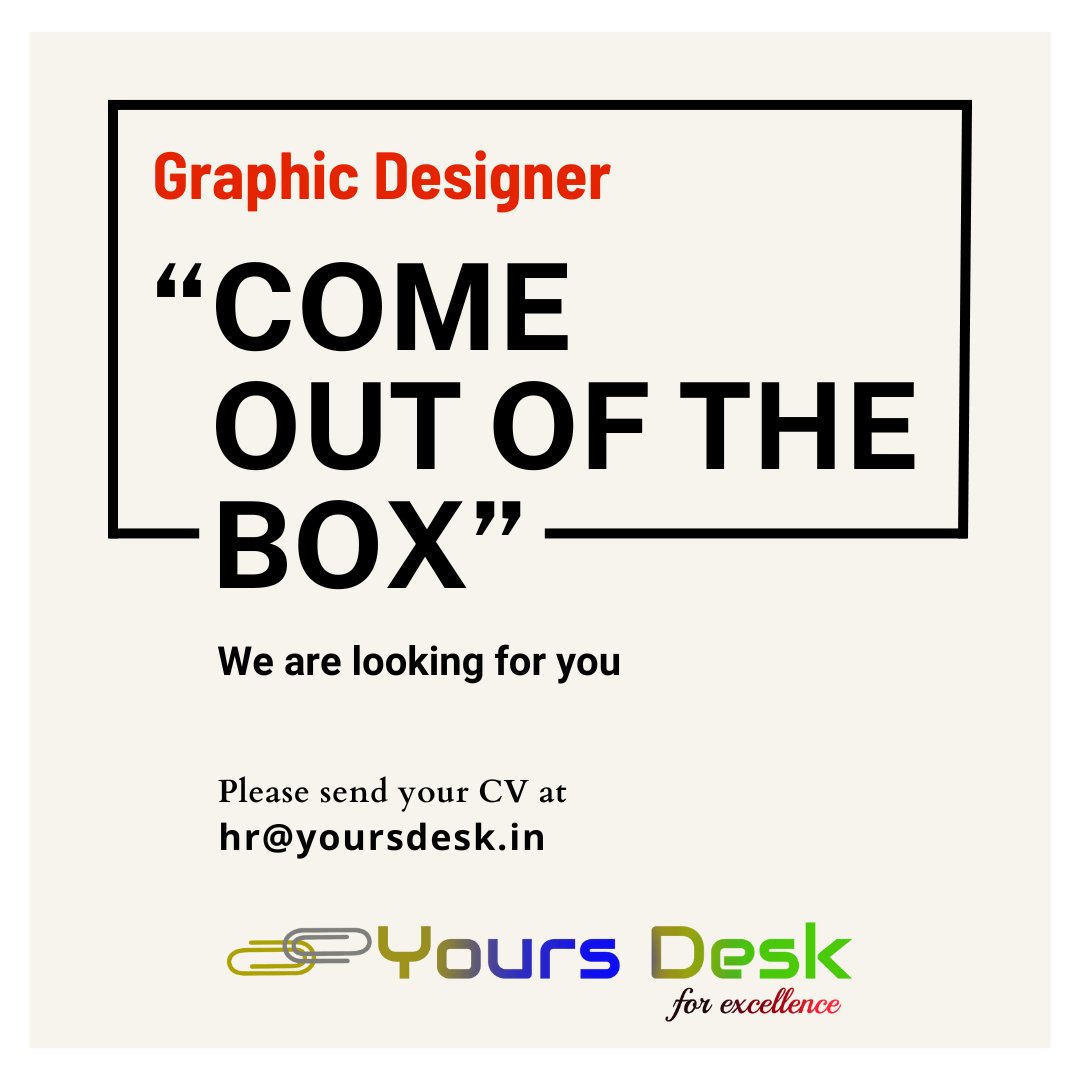 yours_desk's tweet photo. Join the creative orbit at YoursDesk Bizcon Pvt Ltd! 🚀 We're expanding and seeking innovative minds in advertising. 🌟 Apply now: hr@yoursdesk.in #JoinUs #NowHiring https://t.co/madt1Tvth2