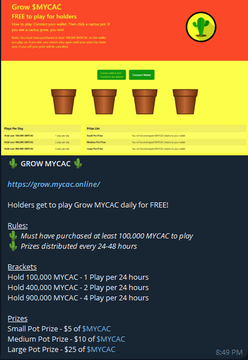 SmoothBrnCrypto's tweet photo. @toly we love the #solana blockchain! $MYCAC has been developing games for token holders to play for free. much more to come!

@cactusonsolana https://t.co/ORL5xOOrBT
