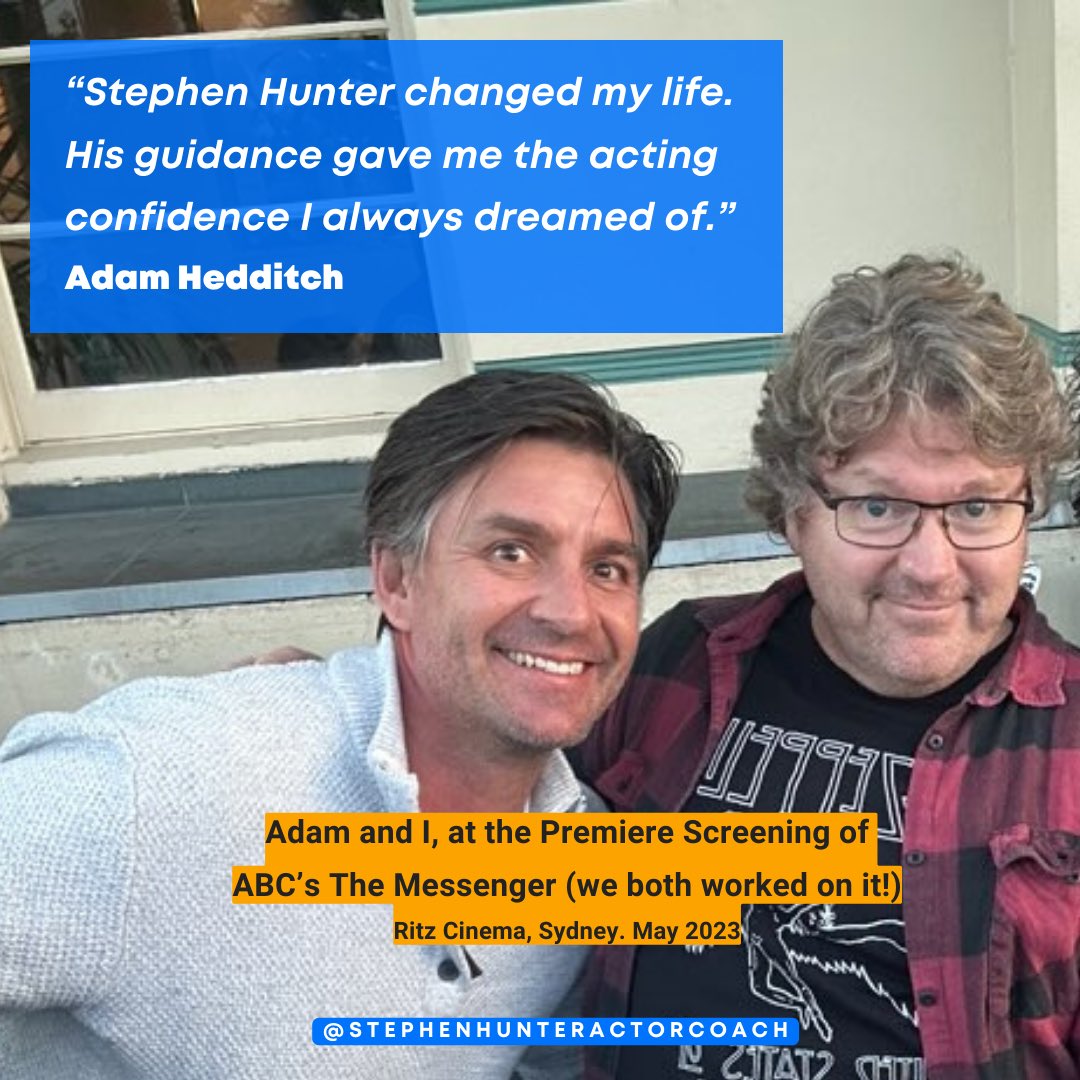 🤯 “Stephen Hunter changed my life. His guidance gave me the acting confidence I always dreamed of. ” 
- Adam Hedditch 

At the end of January, I’ll start work with 20 Actors in my Pro Actors Academy

👉 If you’re interested Comment the word PRO now!

#actingcoach #auditions