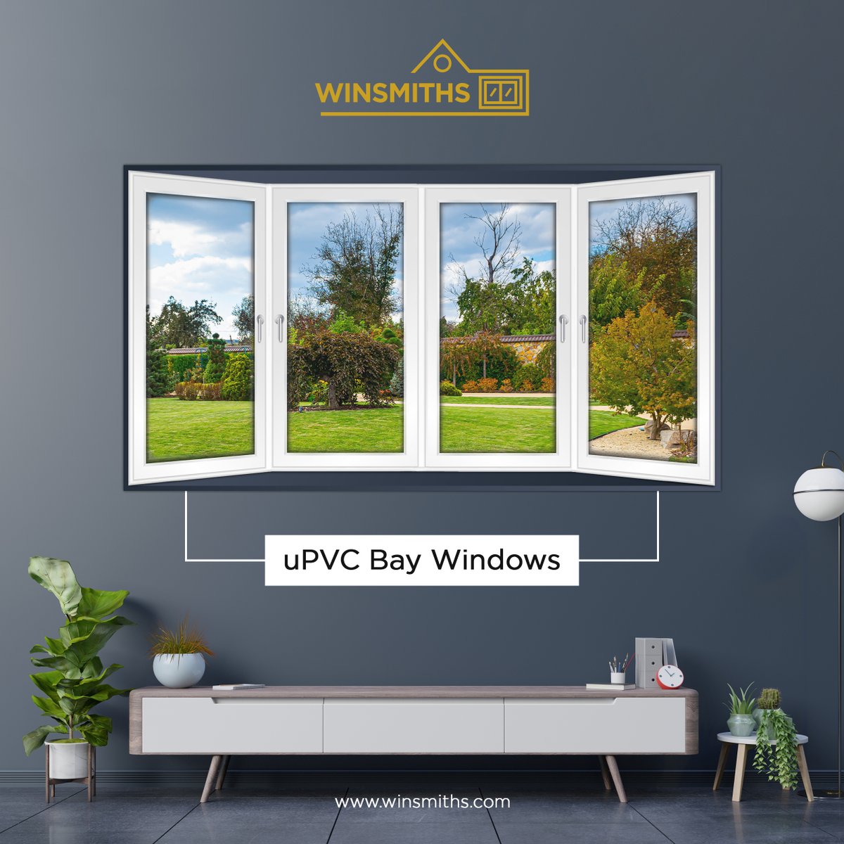 Create a picturesque scene with the beauty of uPVC bay windows.
.
.
#winsmiths #windowsdoors #aluminiumdoors #Aluminiumwindows #upvcwindows #upvcwindowsanddoorsprovider