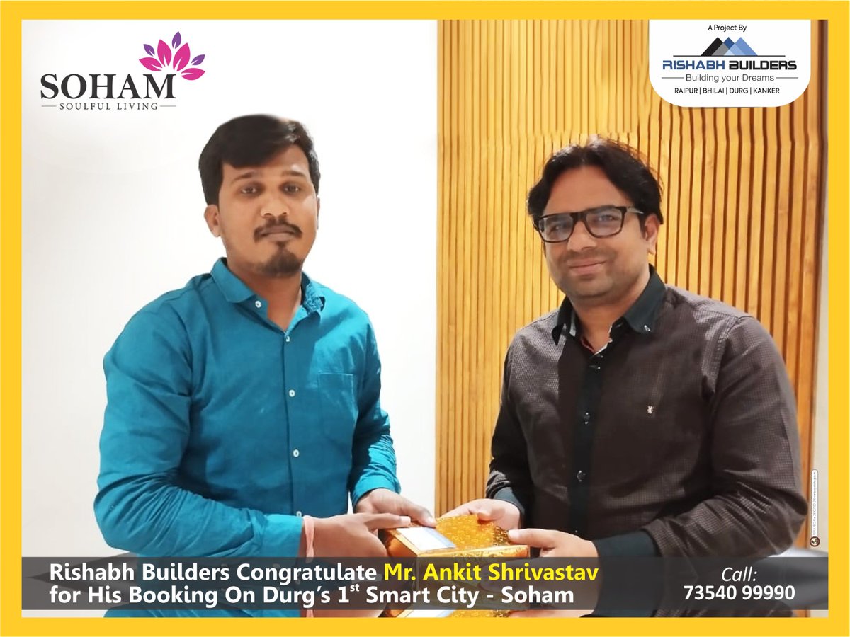 Rishabh_Builder's tweet photo. Rishabh Builders Congratulates Mr. Ankit Shrivastav for His Booking in Durg's First Smart City - Soham.

Address: Near Shivnath River NH-53 Connecting, Durg-Rajnandgaon Rd, Durg

Location: https://t.co/Iqn2S2838h

#Soham #RishabhBuilders #Durg #FirstSmartCity #House #Chhattisgarh https://t.co/4FX68UNIxY