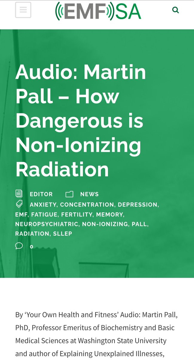 Susan_Dupres's tweet photo. HOW DANGEROUS IS NON-IONIZING RADIATION?

By Dr. Martin Pall, Professor Emeritus WSU

Audio -

https://t.co/GMEEVCsczt

#ElectromagneticField
#EMF
#NonIonizingRadiation
#RadioFrequencyRadiation
#AdvancedMeteringInfrastructure
#SmartMeter
#carcinogen
#infertility
#LewisPUD https://t.co/KDNA0MM0dK