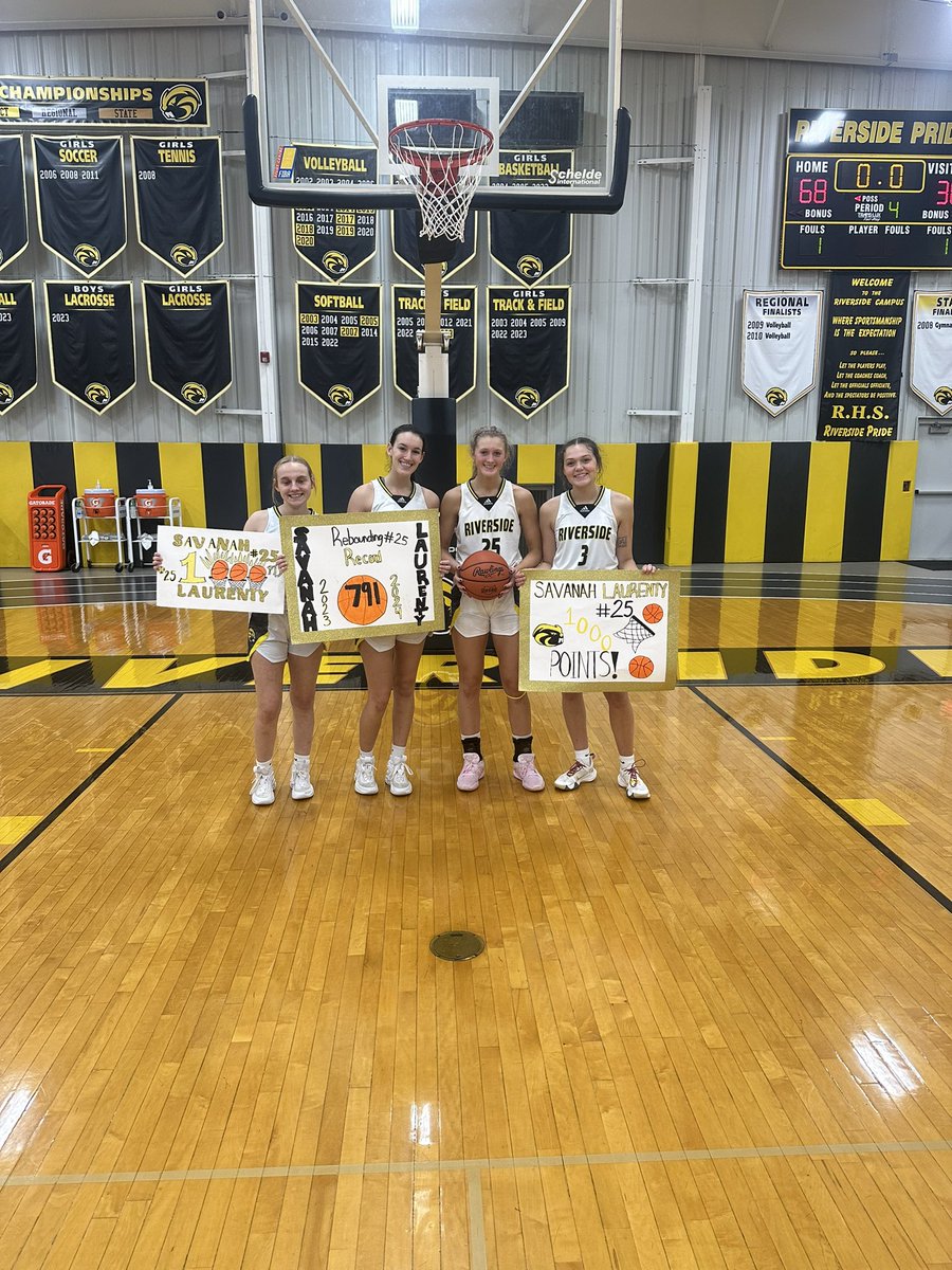 Coach Fulton (@brianfulton34) on Twitter photo A Night To Remember!@savanahlaurenty
28 points. Becomes the 3rd member of the 1000 point club at Riverside! And if that wasn’t enough, she goes out and grabs 23 rebounds to set the school record for career rebounds. Wow!
<a href="/RHSCourtsideCLB/">Courtside Club - Riverside HS Girls Basketball</a> <a href="/Riverside_athl/">Riverside Athletics</a> <a href="/RLSD_Beavers/">Riverside Schools</a> <a href="/C_Rateno/">Chris Rateno</a> A Night To Remember!@savanahlaurenty
28 points. Becomes the 3rd member of the 1000 point club at Riverside! And if that wasn’t enough, she goes out and grabs 23 rebounds to set the school record for career rebounds. Wow!
<a href="/RHSCourtsideCLB/">Courtside Club - Riverside HS Girls Basketball</a> <a href="/Riverside_athl/">Riverside Athletics</a> <a href="/RLSD_Beavers/">Riverside Schools</a> <a href="/C_Rateno/">Chris Rateno</a>