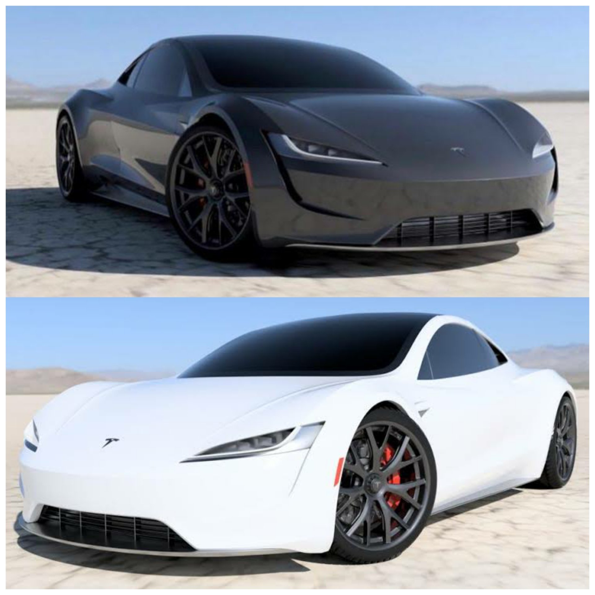Tesla roadster 2024 black and white