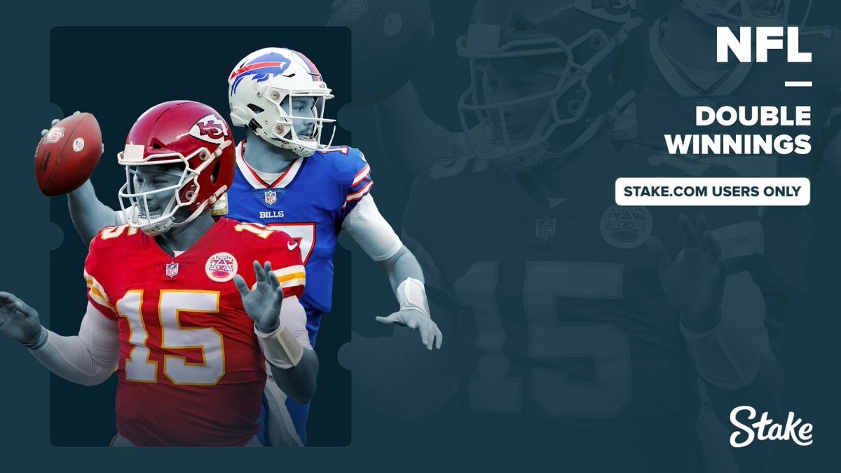 Stake's tweet photo. For the last time in the regular season... 

Back either team in the Winner market in any #NFL game and if your selection leads by 7 or more points after the 3rd quarter but goes on to lose the match, you’ll be paid out as a Winner up to $100! 🏈

🔗: https://t.co/YSyHZ169b2 https://t.co/ziZbuJXThm