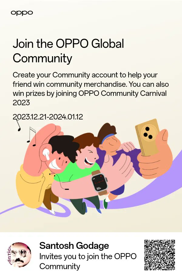 santoshgodage's tweet photo. #OPPOCommunity Carnival 🫂❤️🎊
Dear @oppo ヾ😍ノ thank you so much for showering me with so much happiness 😇🎉✨
#OPPOReno10series 5G
#OPPOIoT
#OPPOPad2 /#OPPOEncoX2
#TogetherwithOPPO
#OPPOJoyBox2023 https://t.co/v68pBXhDCE