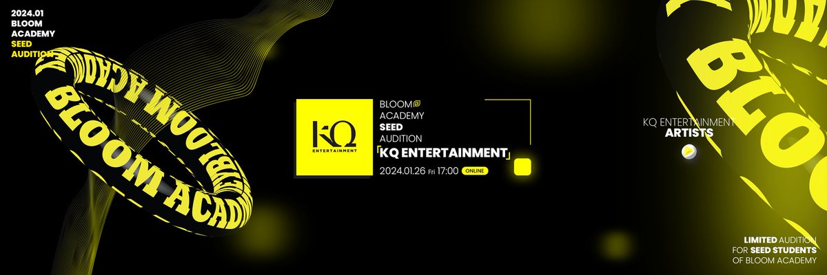 Bloom_Academy_'s tweet photo. 🔲 KQ ENTERTAINMENT
SEED AUDITION 🔲

2024年01月26日(金)
17：00～

in Bloom Academy 渋谷
シード生のみ対象
詳細はMyPageよりご確認下さい。

#kqentertainment
#BloomAcademy
#シードオーディション
#kpopオーディション
#練習生になりたい https://t.co/v0HSW9fFBt