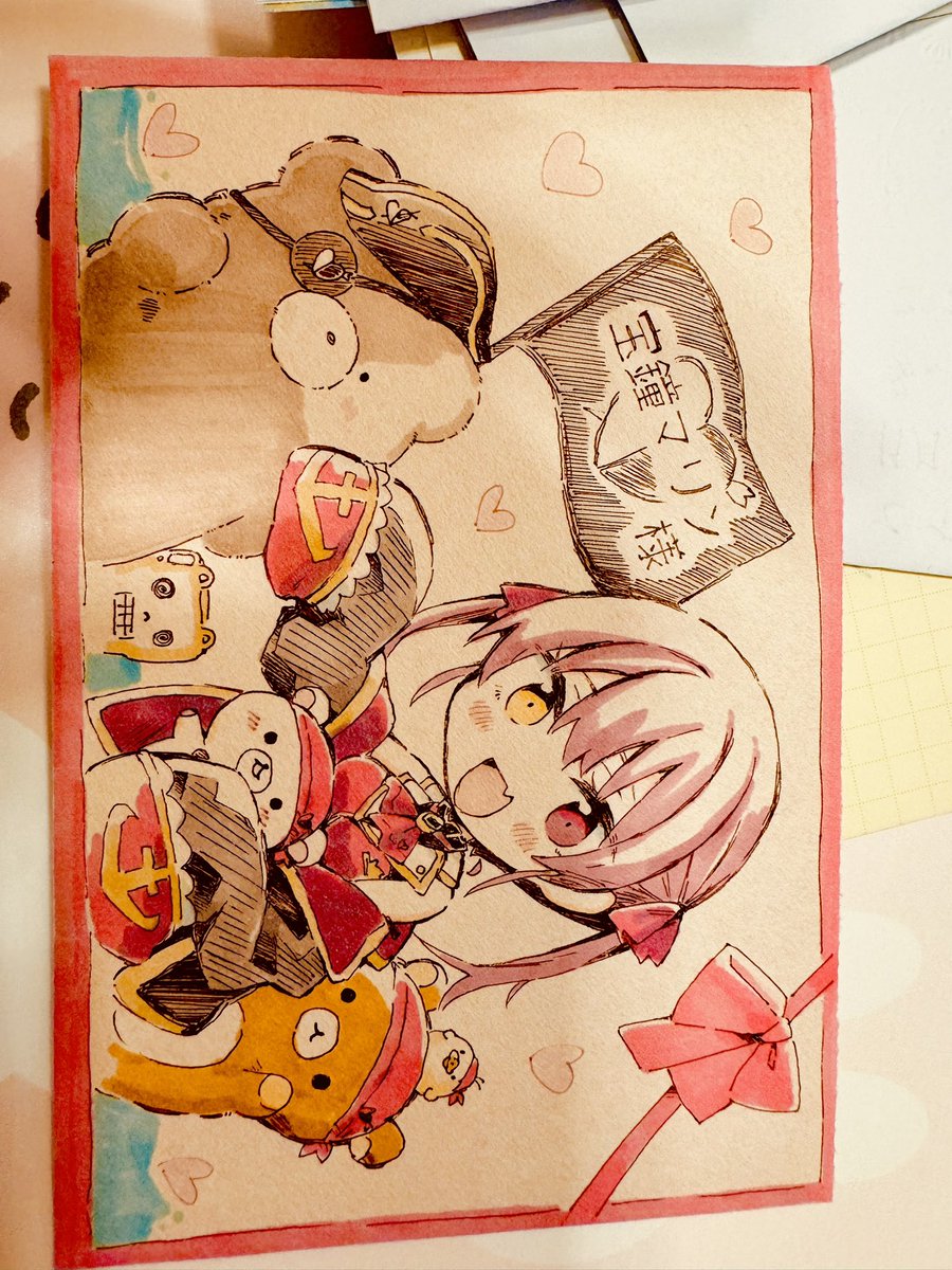 【てぃんくる】プロ絵師マシュ様描き下ろし宝鐘マリン大色紙 宝鐘マリン待望の1stフルアルバム『Ahoy!!キミたちみんなパイレーツ