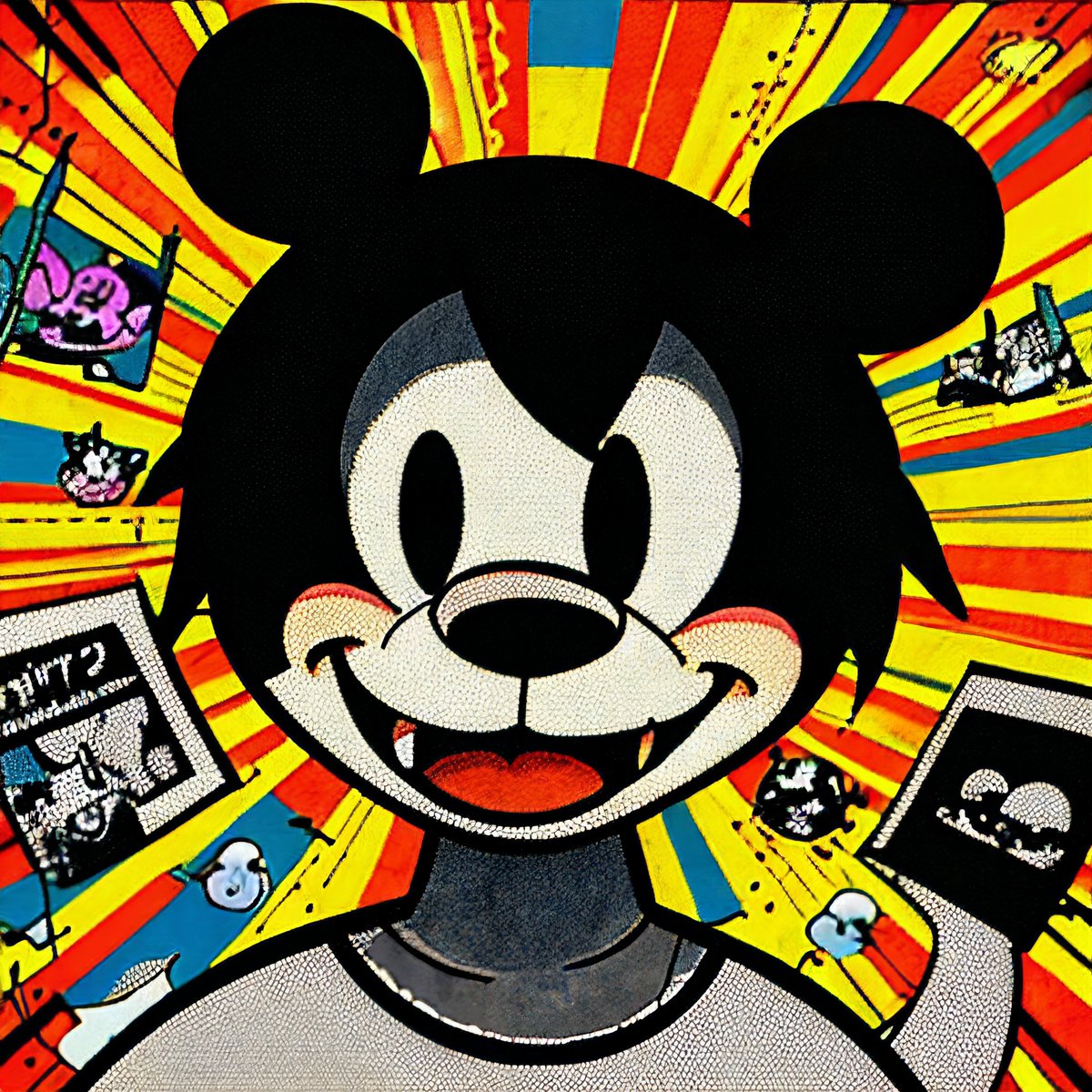 atomikcoconut's tweet photo. Happy New Year  now Willie is in Public Domain
#publicdomainday #MickeyMouse  Find him at Tezos. https://t.co/A9pMeRQfn1