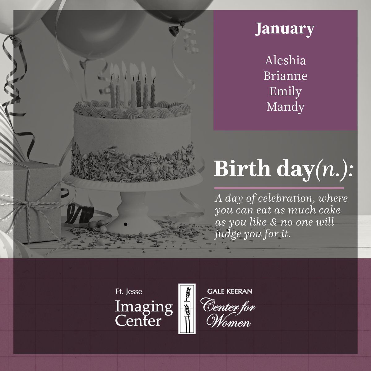 We love every reason to celebrate our team! Best wishes to each team member with a January birthday! #happybirthday #teamFJIC #FJICRocks #weloveourteam