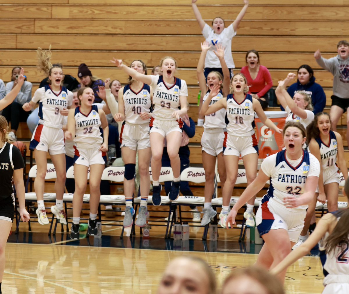 That feeling when you watch your teammate hit their first three-pointer ever in a game! Way to go Makenna!