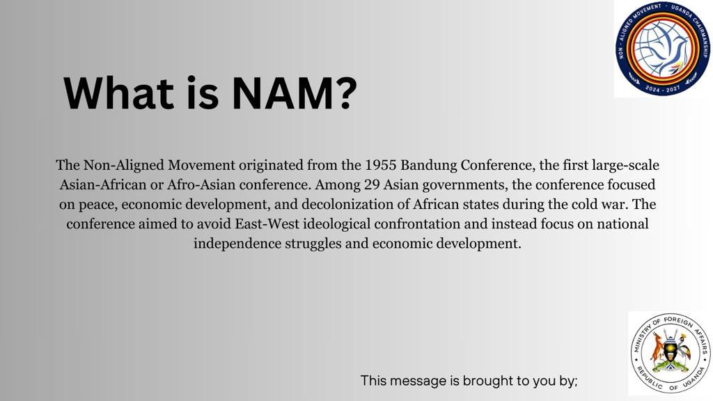RuzindanaMR's tweet photo. Uganda makes history as the first African country to host two summits back to back. NAM and G77+China, The NAM summit will officially commence on the 15th- 20th followed by G77+China on the 21st to 23rd. @NAM_Uganda @Tybisa @G77summit_Ug #NAMSummitUg2024 #G77ChinaSummitUg24 https://t.co/Sp8eEliA7T