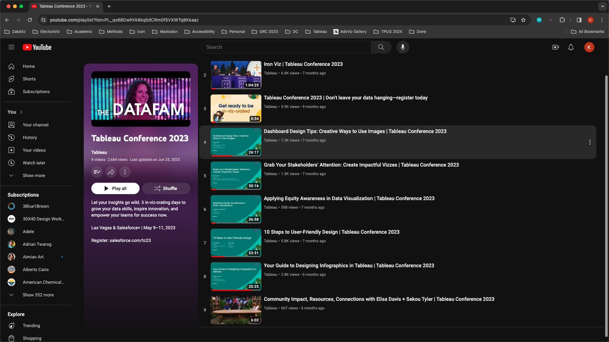 KevinWee90's tweet image. 🎊 Hi #datafam! I&apos;m proud to share that my Creative Uses of Images in the @Tableau Dbs video was the most viewed (7K+) session video on the #Data23 playlist! 🥳 lnkd.in/gS7pdw5W 

Check out the vid now to up your #dataviz game! 🏆

More resources: bit.ly/42rU8TX