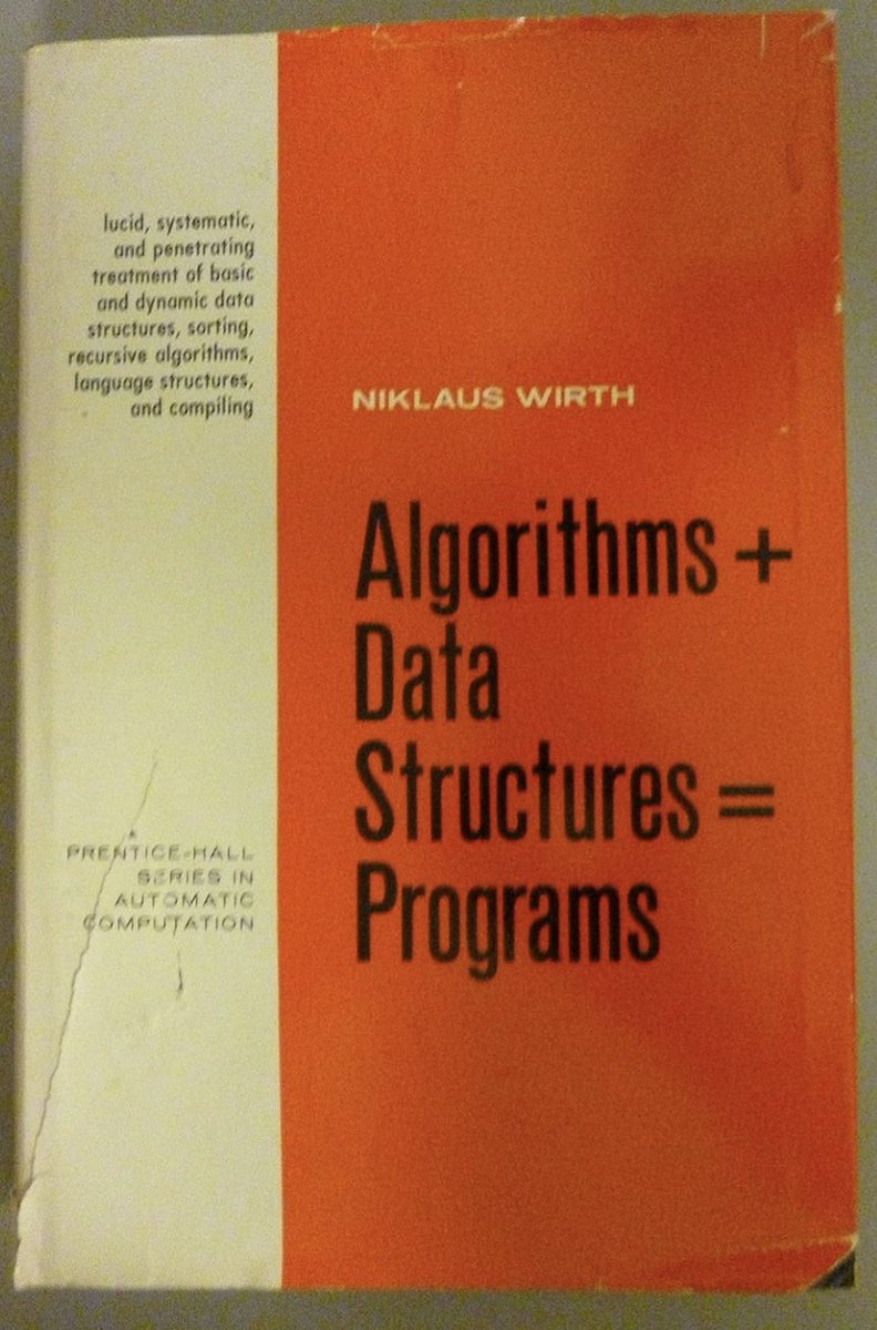 Very sad to hear. 😥 Niklaus Wirth made many enormous contributions to the field of computing.  Pascal was the first language I used seriously (initially on the UCSD p-System and later via Turbo Pascal), and I got my hands on this great book that he wrote when I was in middle