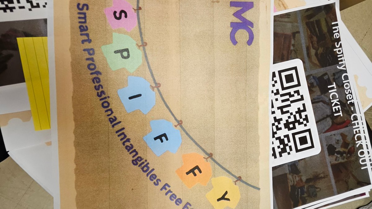 LowerthebarPols's tweet photo. The #MCSPIFFYCloset is continuing to evolve!! We have a new QR survey for tracking inventory, creative graphics being shared with the MC higher ups, &amp; a poem ad campaign for the @montgomerycoll  coat drive after Thanksgiving! EXCITING!!! https://t.co/IKNpDYatUY
