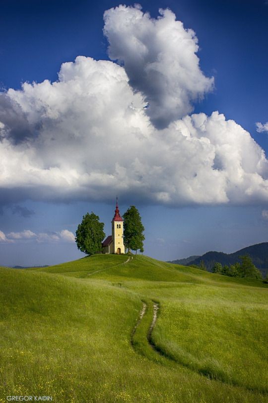 clouds and a little world