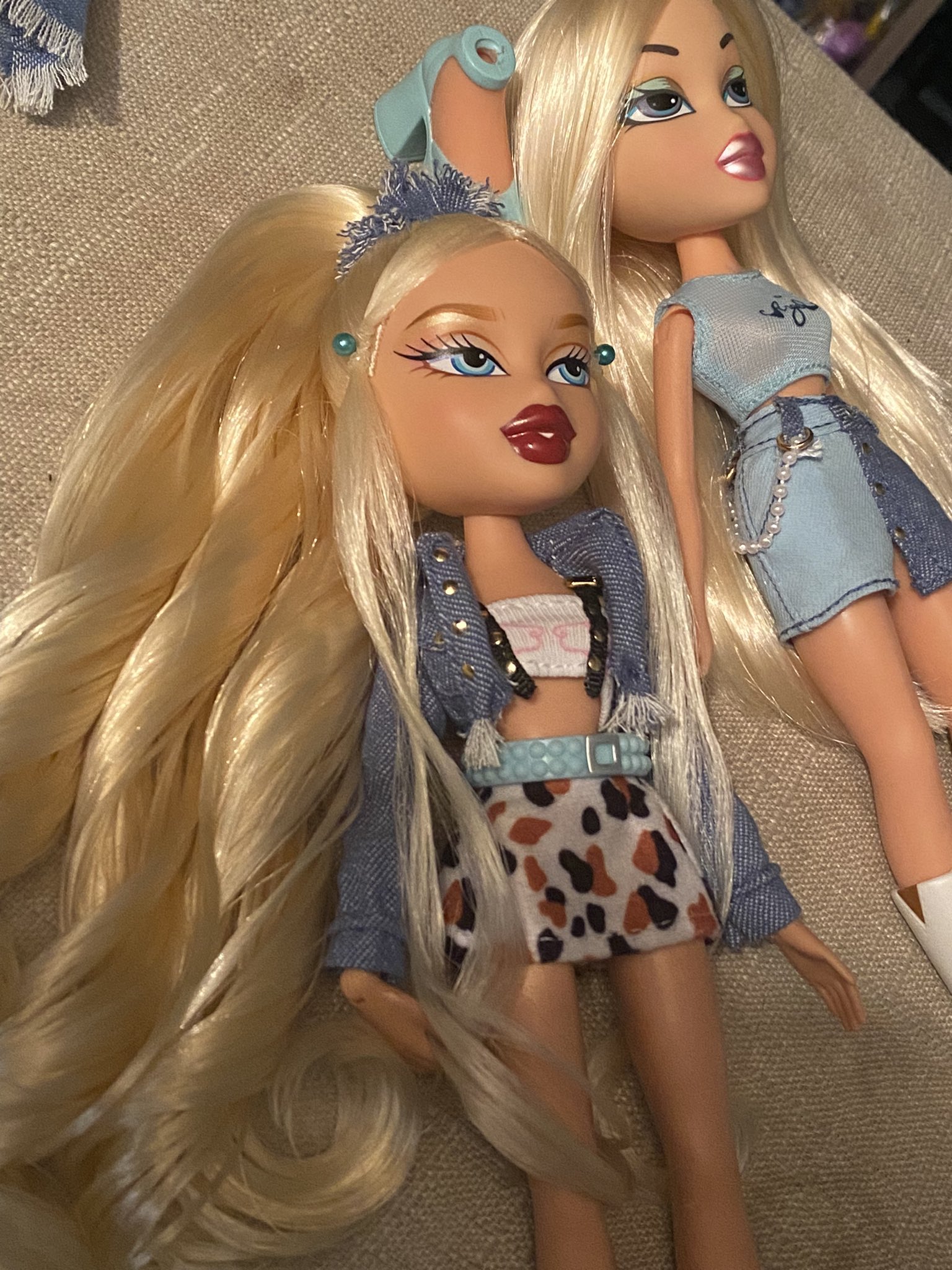 Denim on X I rlly love the new Bratz dolls. I really have to say that the UV head sculpt is not as bad I remember and they really feel back. I