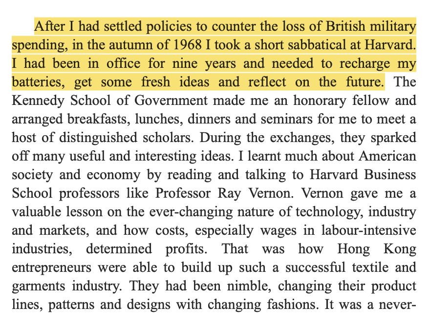 shashankmehta05's tweet photo. TIL: The Singapore Prime Minister took a 3 month long sabbatical, 3 years after Singapore gained Independence, and 9th year in office.

Went to @UBC &amp; @Harvard, learnt from profs, engaged with US businesses.

Still think you are too busy to take a sabbatical? 😂 https://t.co/fXAFUbKidf
