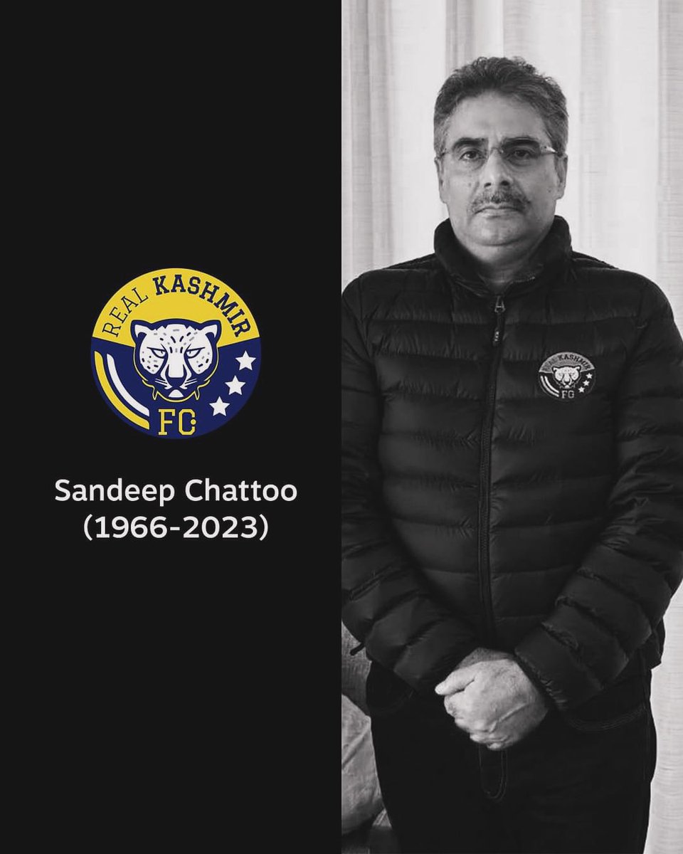 Positivekaeshur's tweet photo. Our hearts are heavy as we extend our deepest condolences to @realkashmirfc for the loss of their esteemed owner, Mr @sunny78654 . His impact on the beautiful game will be remembered, and his spirit will forever be a part of football. https://t.co/59hOAbmM4k