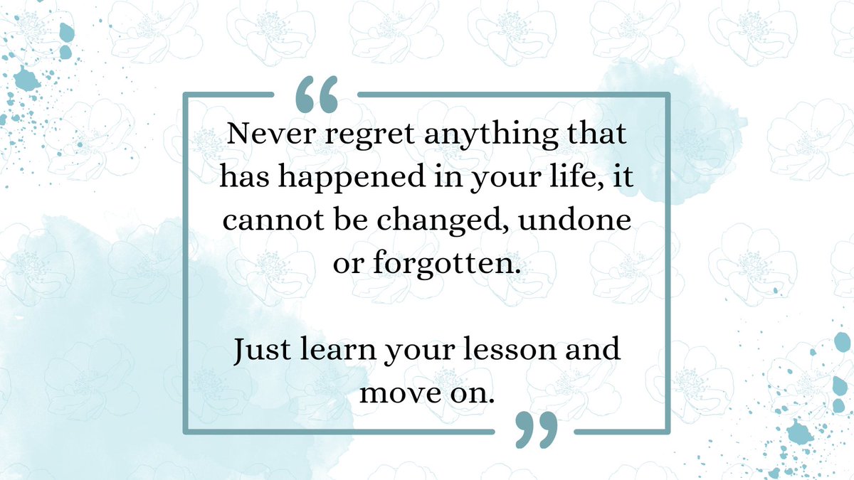 Never regret anything that has happened in your life, it cannot be changed, undone or forgotten. Just learn your lesson and move on. Life is dynamic. #GoodMorningX #thursdaymorning #Bitcoin #thursdayvibes