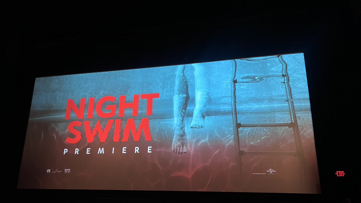 Watched the premiere of Night Swim tonight !! Another great @blumhouse film!! 👏🎬 So nice to briefly meet @jason_blum as well!!