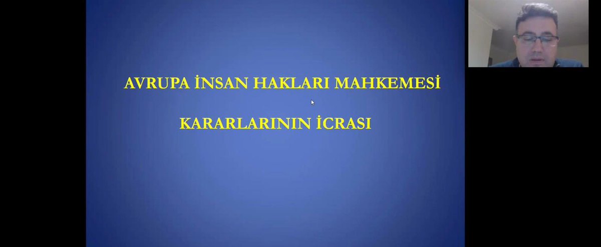 'İnsan Hakları Sertifika Programı' kapsamında, İnsan Hakları Dairesi Başkan Yardımcısı Sayın Alper Hakkı YAZICI, “AİHM Kararlarının İcra Süreci” konulu bir sunum gerçekleştirmiştir. Katılımları için teşekkür ederiz.