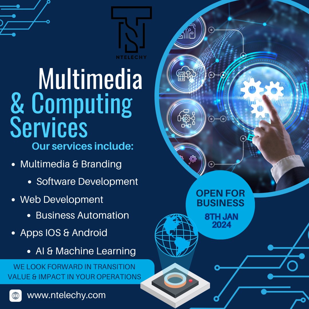 Exciting news! We will officially open our doors for business for the new year on Monday, January 8th, 2024. Get ready for innovation, creativity, and unparalleled tech solutions. We can't wait to embark on this journey with you! 🚀
#DartsWM #Open #Tech #Multimedia #ntelechy