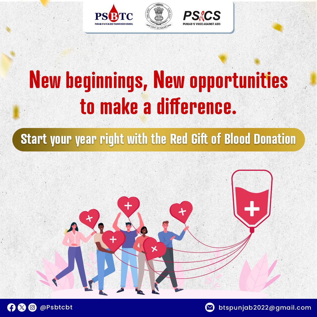 Psbtcbt's tweet photo. In the New Year, let's embark on a new beginning and contribute to society through blood donation, steering it in the right direction.

#BloodDonation #SaveLives #BloodTransfusion #DonateBlood #BloodDonor #BloodBank #SaveLives  #DonateLife #BloodNeeds #BloodSupply #GiveLife https://t.co/PHLNDDDYqQ