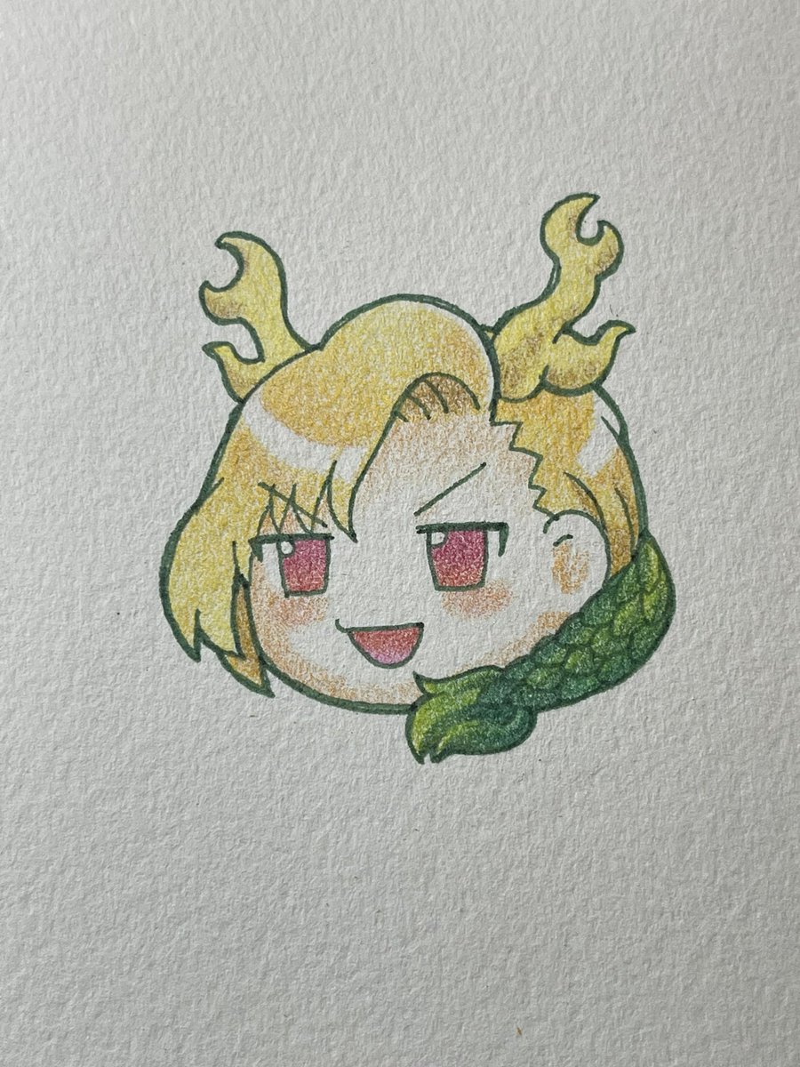 吉弔八千慧 「塗りました 」|粗茶のイラスト