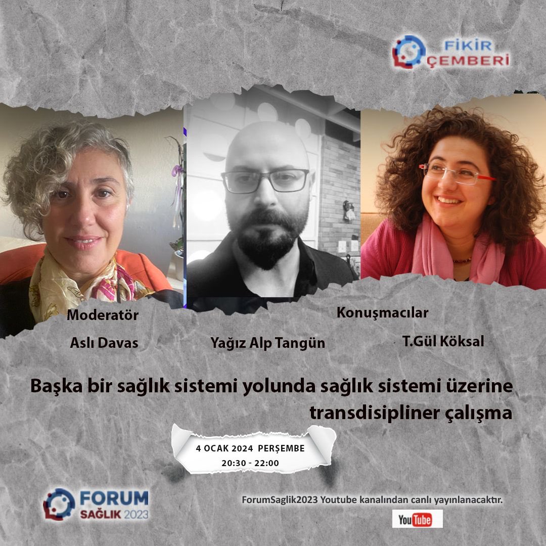 forumsaglik2023's tweet photo. 🗓️ 4 Ocak 2024 Perşembe 
⏰ 20.30-22.00

🗨️  
          BAŞKA BİR SAĞLIK SİSTEMİ
                       YOLUNDA 
          
          SAĞLIK SİSTEMİ ÜZERİNE
        TRANSDİSİPLİNER ÇALIŞMA

Youtube ForumSaglik2023’ten canlı yayın

@tgulkoksal 
@yalptngn https://t.co/pnDkE20D7p