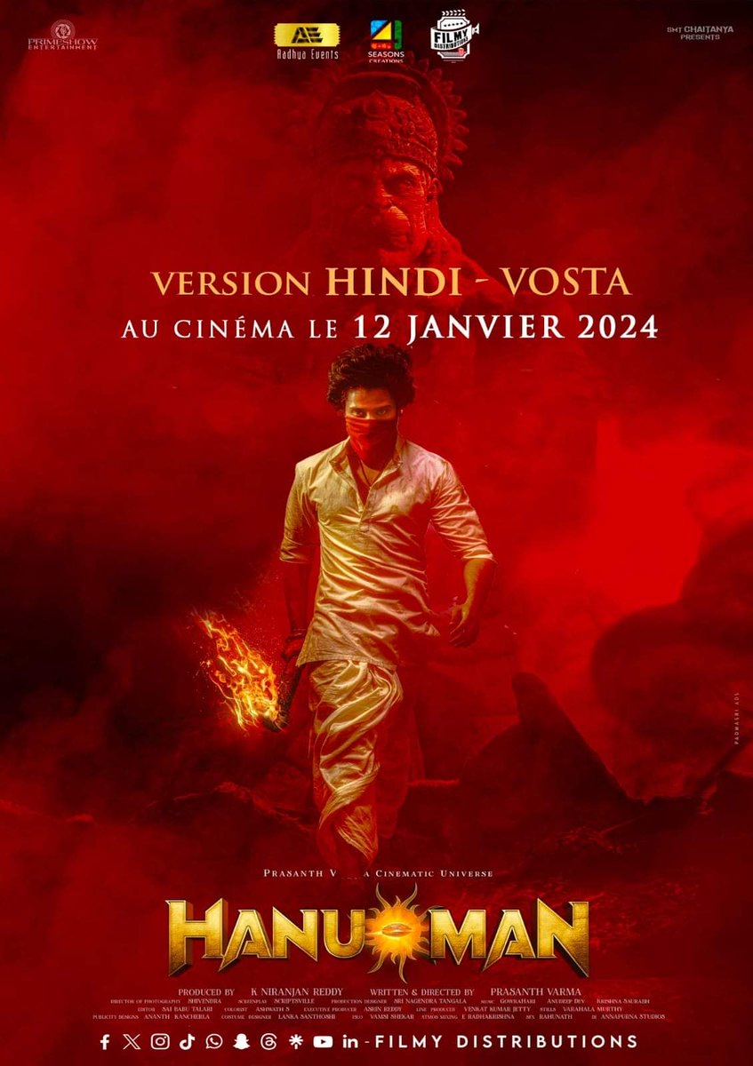 cinesunlights's tweet photo. Prochainement en France
#MaheshBabu dans #GunturKaaram (Telugu) et #TejaSajja dans #Hanuman (Telugu-Hindi)
En salles Françaises le 12 janvier 2024.
@4SeasonCreation #ADYAevents #FilmyDistributions https://t.co/3tTCA2WiM5