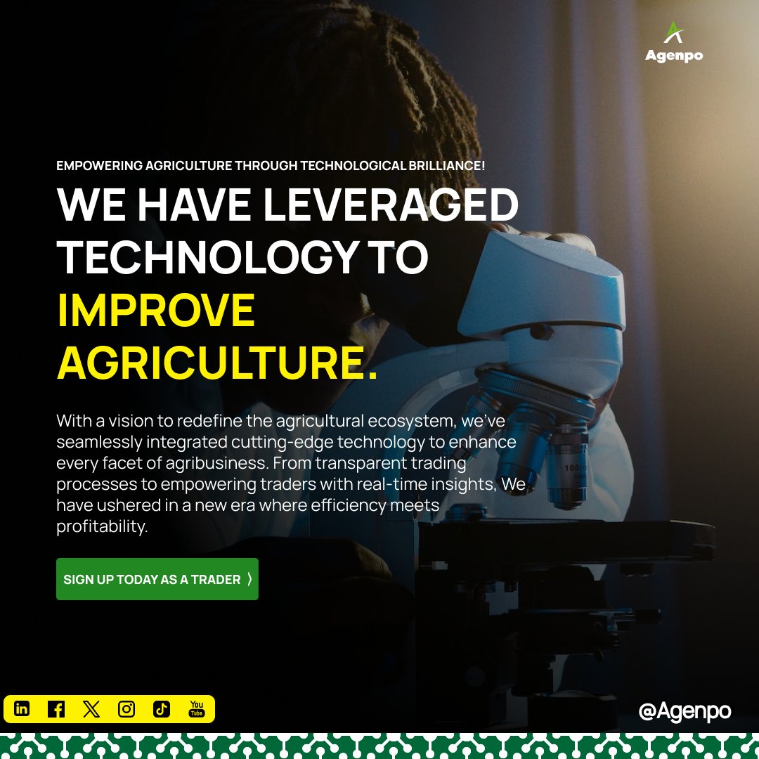 agenpo's tweet photo. Unleash agribusiness potential with Us!
We redefine transparency for commodities traders—trade maize, rice, beans, soybeans, and more with real-time insights.
Join the controversy, boost profits!
#AgriTech #TransparentTrading #CommoditiesTraders #Trading #Maize https://t.co/Hsbw0sjLUm