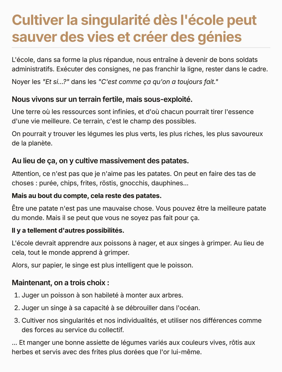KevinDetem's tweet photo. "À force de vouloir rentrer dans le moule, on finit par ressembler à une tarte." https://t.co/MbMiR6v22s