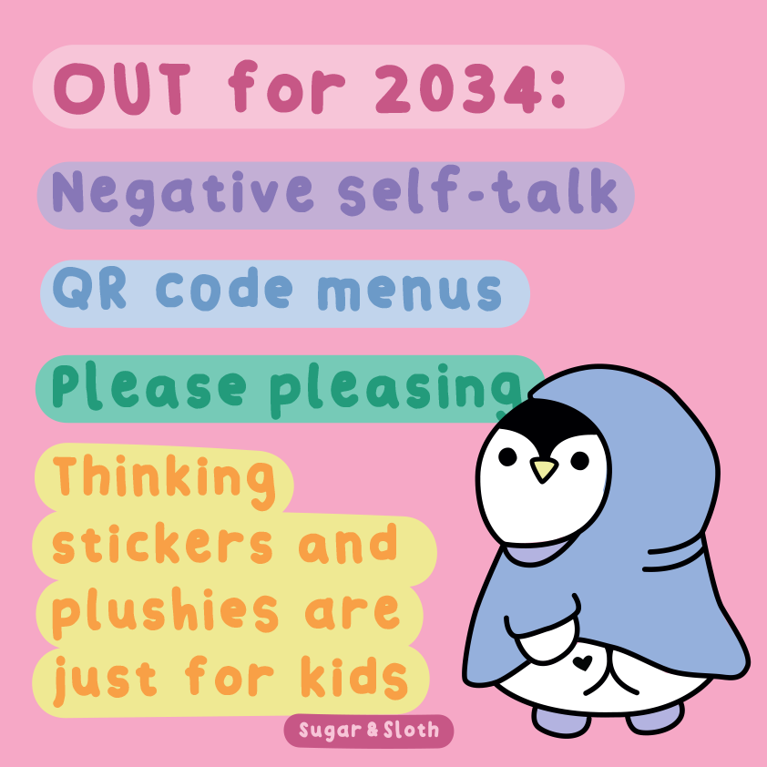 sugarandsloth's tweet photo. Here's my IN and OUT for 2024, what's on your list?
https://t.co/Ovpil64VtG
#sugarandsloth #neurospicy #inandout2024 #InVsOut #InAndOut https://t.co/NNXcIiWctj