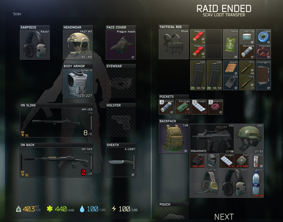 BinaryVizion's tweet photo. Well that was a nice little scav raid... https://t.co/CILCiR6ir2