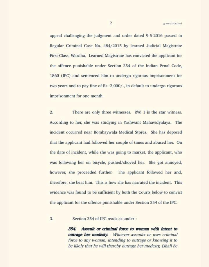 NCIBHQ's tweet image. किसी महिला का कई बार पीछा करना और उसके साथ दुर्व्यवहार करना शील भंग करने का अपराध नहीं होगा : बॉम्बे हाईकोर्ट