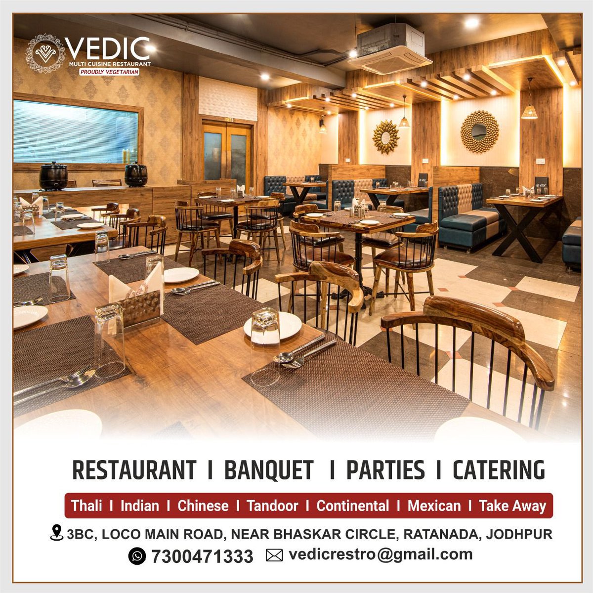 Vedic_restro's tweet photo. "Immerse yourself in the celestial ambiance of Vedic, Jodhpur's epitome of culinary transcendence. A gastronomic symphony, where each dish is an alchemical masterpiece, resonating with flavors that defy ordinary. Elevate your dining experience amidst an ethereal aura. 🌿🍽️ https://t.co/er8MK4hEOj