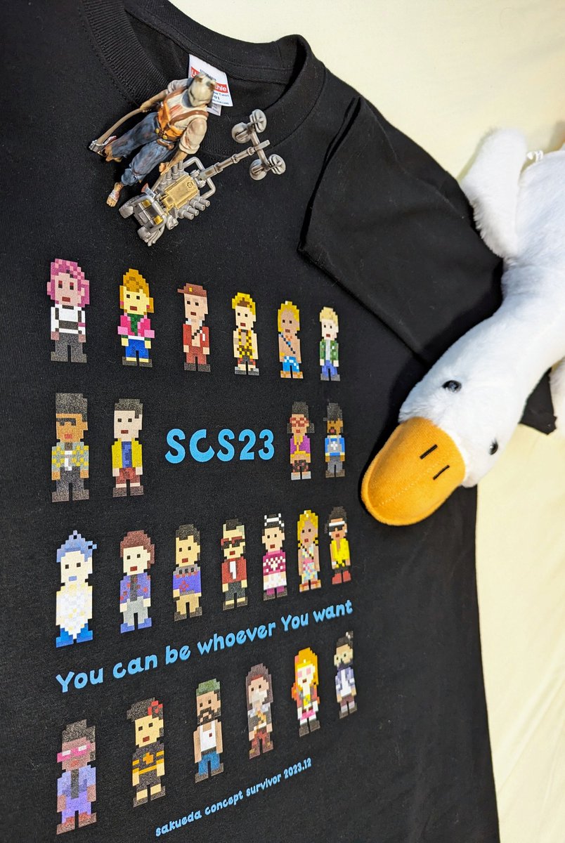 palhatta's tweet image. @sakuedaさんの
新しいコンサバロンT届いた〜😆✨
切りっぱなし袖 × XLでゆったりめ、おしり隠れるくらい（168cm）。
快適よ快適よ〜。
これでいつでもアピールできる👻
#さくえだグッズ
#SCS2023