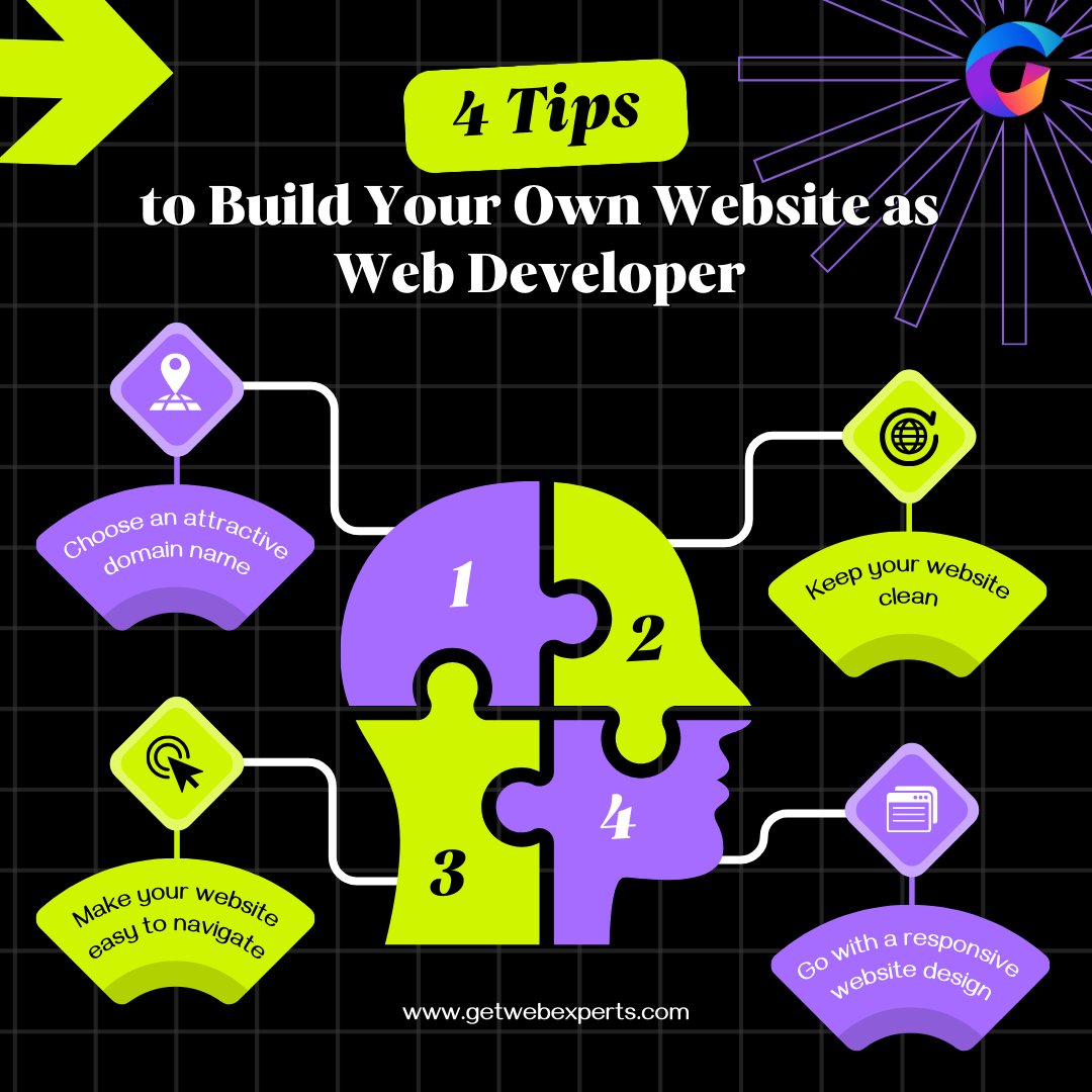 GetWebExperts's tweet image. 4 Tips to Build Your Own Website as Web Developer.
#webdeveloper #websitedeveloper #websitedevelopers #webdevelopment #web #websitedevelopment #website #websitebuilder #webdesigner #websitecreation #webdesign #websitedesigning #websiteservices #websitedesign #getwebexperts