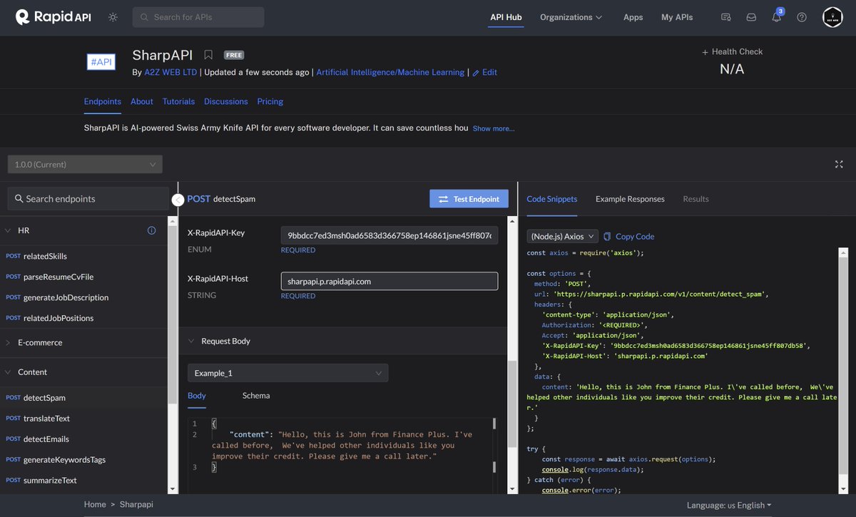 SharpAPI's tweet image. 🚀 SharpAPI is now available to explore on the Rapid API Hub (@rapid_api) . Dive in and start playing with its powerful features today!
Check it out here: rapidapi.com/a2z-web-ltd-a2…
#SharpAPI #APIs #TechInnovation #RapidAPIHub