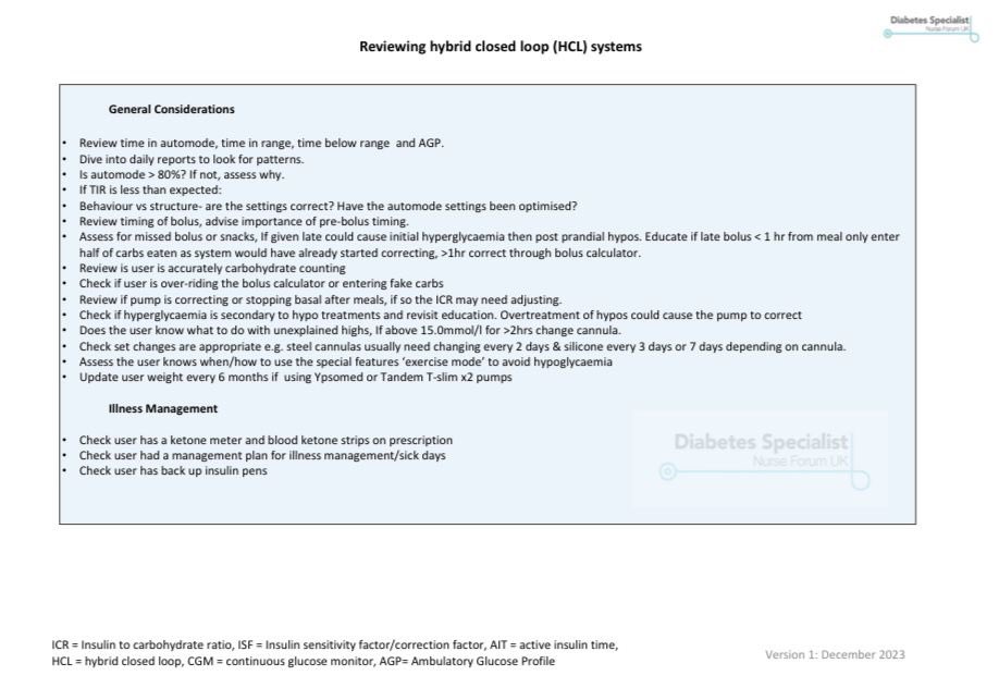 DSNforumUK's tweet image. ✨Happy Year of the HCL! 🎉 ✨

In prep for the #hybridclosedloop TA &amp;amp; helping DSNs get ready for action 👊🏼

We’ve created an easy crib sheet of..
✅things to adjust per HCL if hypo / hyper
✅automated mode adjustments
✅Editable functions 

🔗 shorturl.at/luQ17

#gbdoc