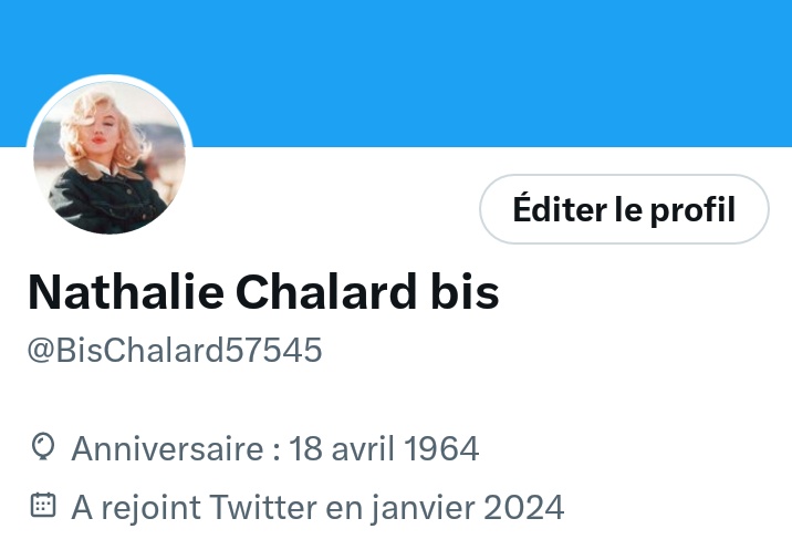 🚨‼️
MESSAGE DE SERVICE
Je rencontre actuellement des pbs techniques avec ce compte. 
J'ai créé un nouveau compte de secours au cas où...
N'hésitez pas à vous y abonner :
Nathalie Chalard bis ⤵️
Un grand merci d'avance.

Bonne journée les oiseaux bleus 😊